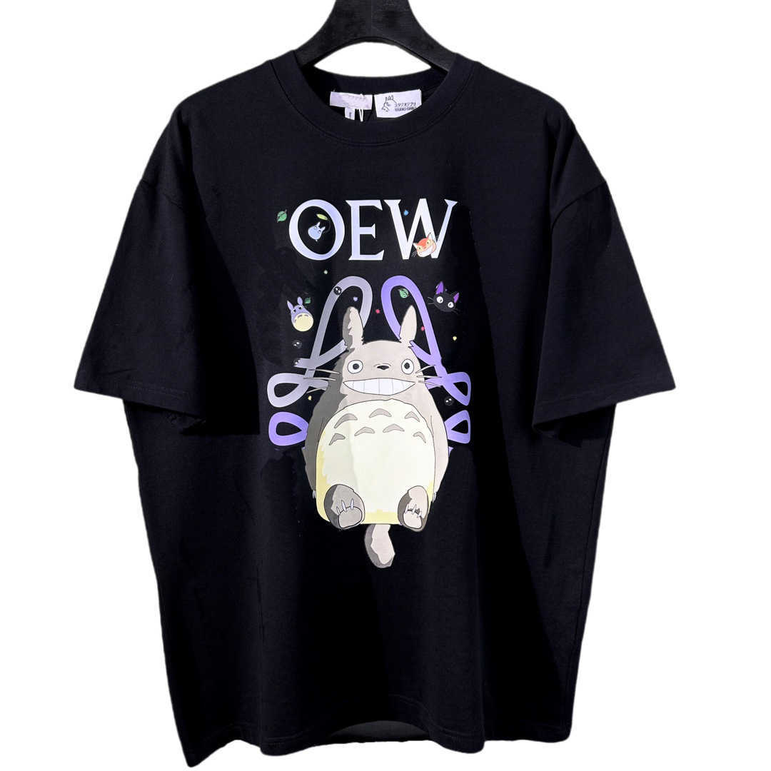 2023 Nouveau t-shirt de haute qualité pour femmes Version chemise Produit Luojia Co marque Miyazaki Junmao Sleeve Couple T-shirt décontracté décontracté pour hommes Femmes