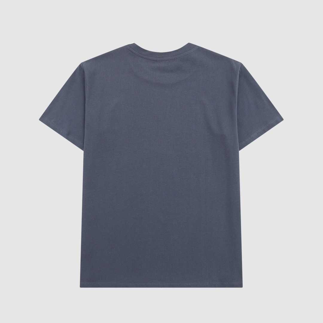 2023 Nieuwe t -shirt shirt -editie van de nieuwe dames 23SS Luo Familie borduurpaar Leisure geavanceerde eenvoudige stijl dubbele kleur stereo