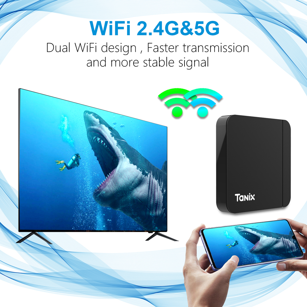 Tanix W2 Android 11 TV Box Amlogic S905W2 Quad Core 4GB 64GB 32GB 16GB 24G 5G WIFI Bluetooth 40 AV14402090