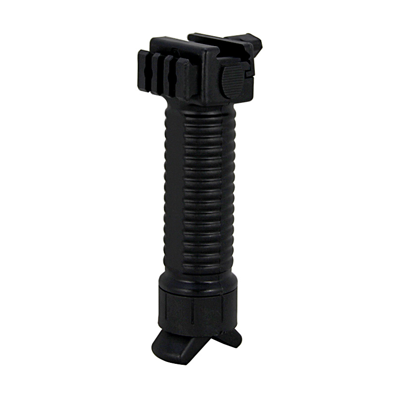 Tactical Vertical Grip with Retractable Spring Loaded Bipod Combine vertical fore-grip and bipod