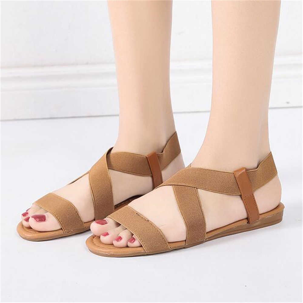 Sandales Femmes Sandales Printemps Été Dames Chaussures Talon Bas Anti Dérapant Plage Chaussures Peep-toe Casual Marche Plat Sandalias Femme AA230502