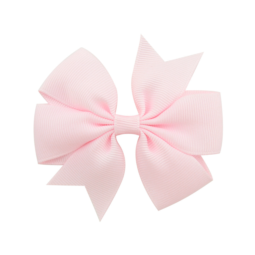 Handgjorda baby Swallowtail V-Ribbed Ribbon Bow Hairpin Hairpin Children's Headwear