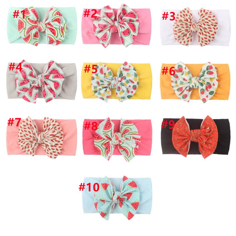 Baby weiches Stirnband elastischer Knoten Turban Nylon Stirnbänder Mädchen Kopf Wrap Neugeborene Bogen Haarband Kleinkind Haarzubehör