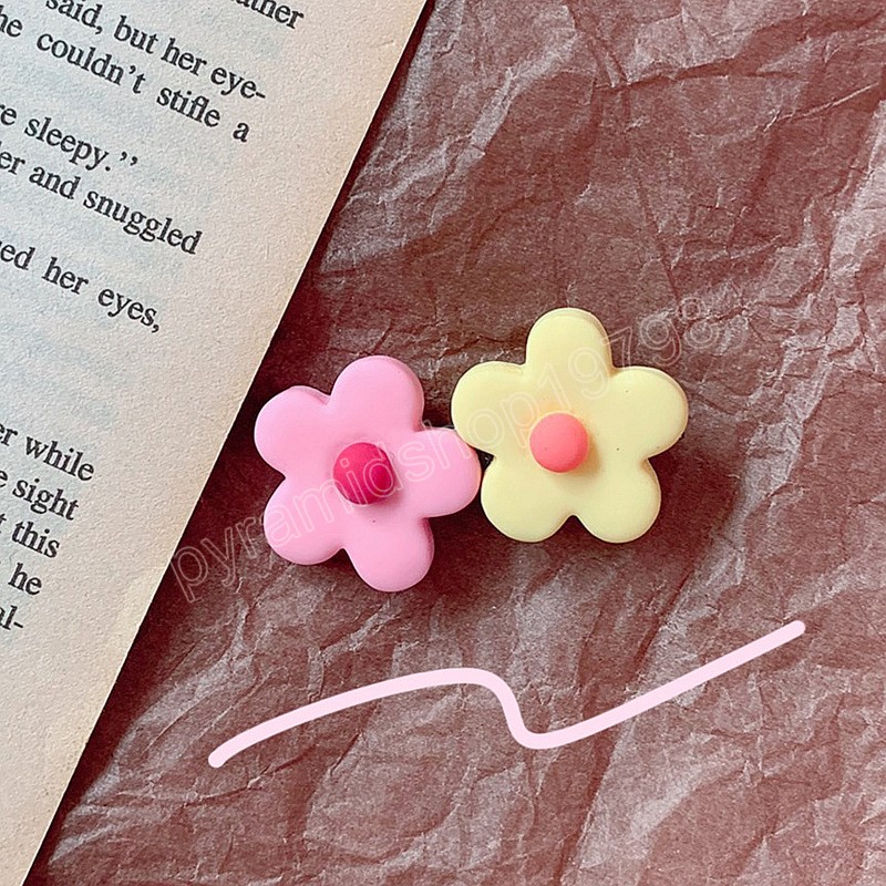 Flowers Hair Clip Girl Cute Hair Bands Hair Accessories Handmade Acrylic Headwear Hairpins Cartoon Hairpin Headdress Gift