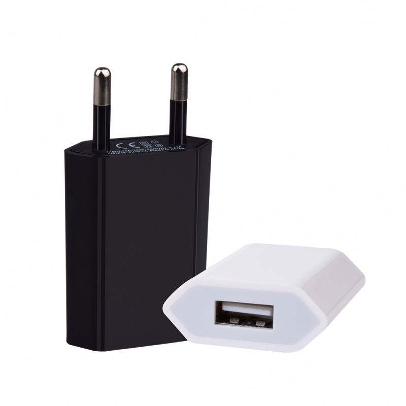 Mobiele telefoon 5V 1A 5W US PLUT Single Port Cube Travel USB Charger Adapter USB Wall Charger Block voor Apple Samsung