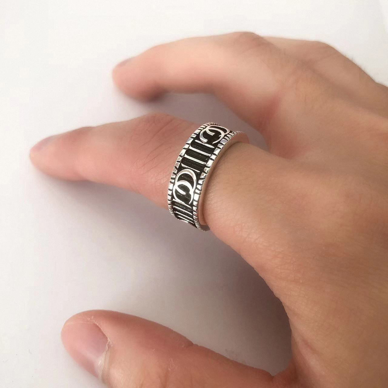 Дизайнерское кольцо для мужских женщин 925 Sliver Love Ring