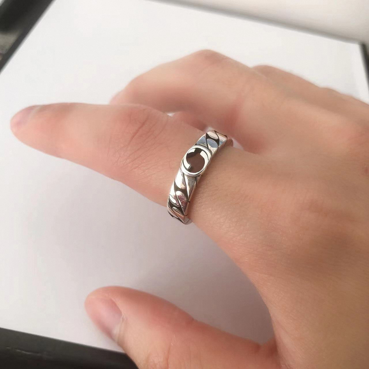 Дизайнерское кольцо для мужских женщин 925 Sliver Love Ring