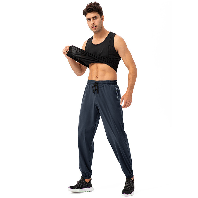 LL Men'S Loose Sports Pants Bundle Feet Leisure Elastic Breathable Fitness Pants Running Training Lace-Up Elastic Pants