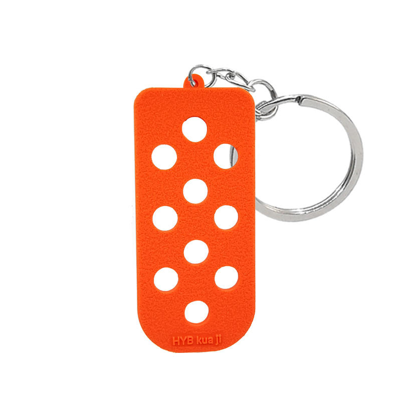 Wholesale Custom Assorted Soft EVA PVC Croc Charm Keychain Organizers Key Chain with Hole for Croc Charms