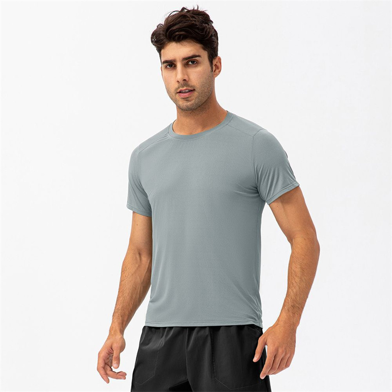 LL Original Label Loose Running Speed Dry Clothes Crewneck T-Shirt Sweat Absorbent Breathable Fitness Sports Casual Short Sleeve Men