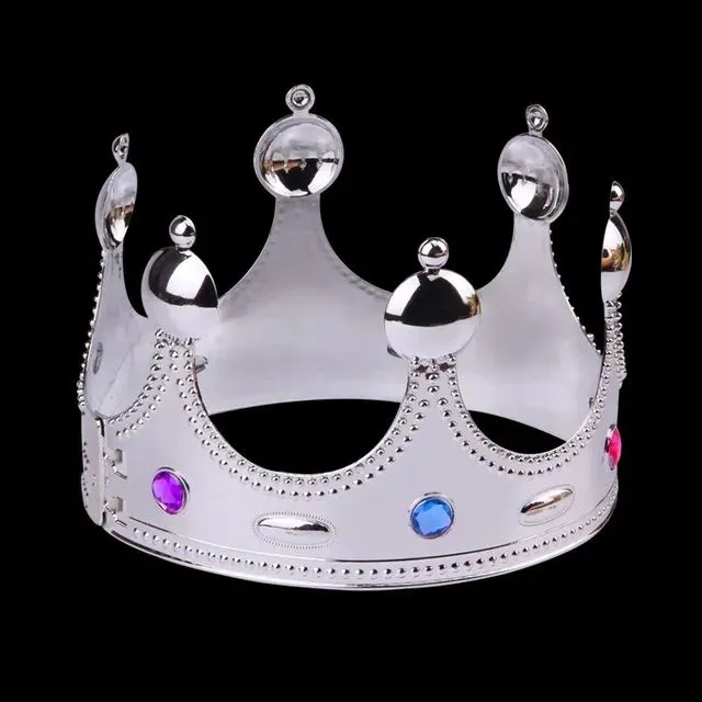 Chapeaux de fête roi couronne Halloween boule habiller en plastique couronne sceptre fêtes fournitures anniversaire couronnes princesse couronnes