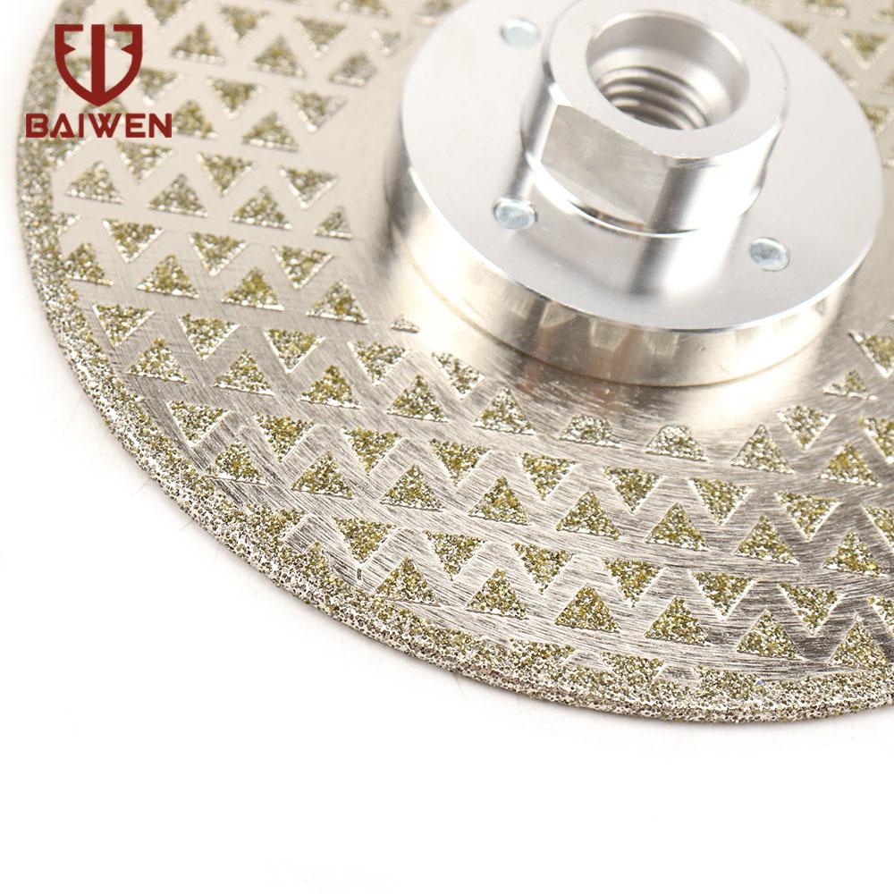 Zaagbladen M14 Both Side Coated Electroplated Diamond Cutting Grinding Disc 125mm Grinding Saw Blade For Granite Marble Ceramic Tile