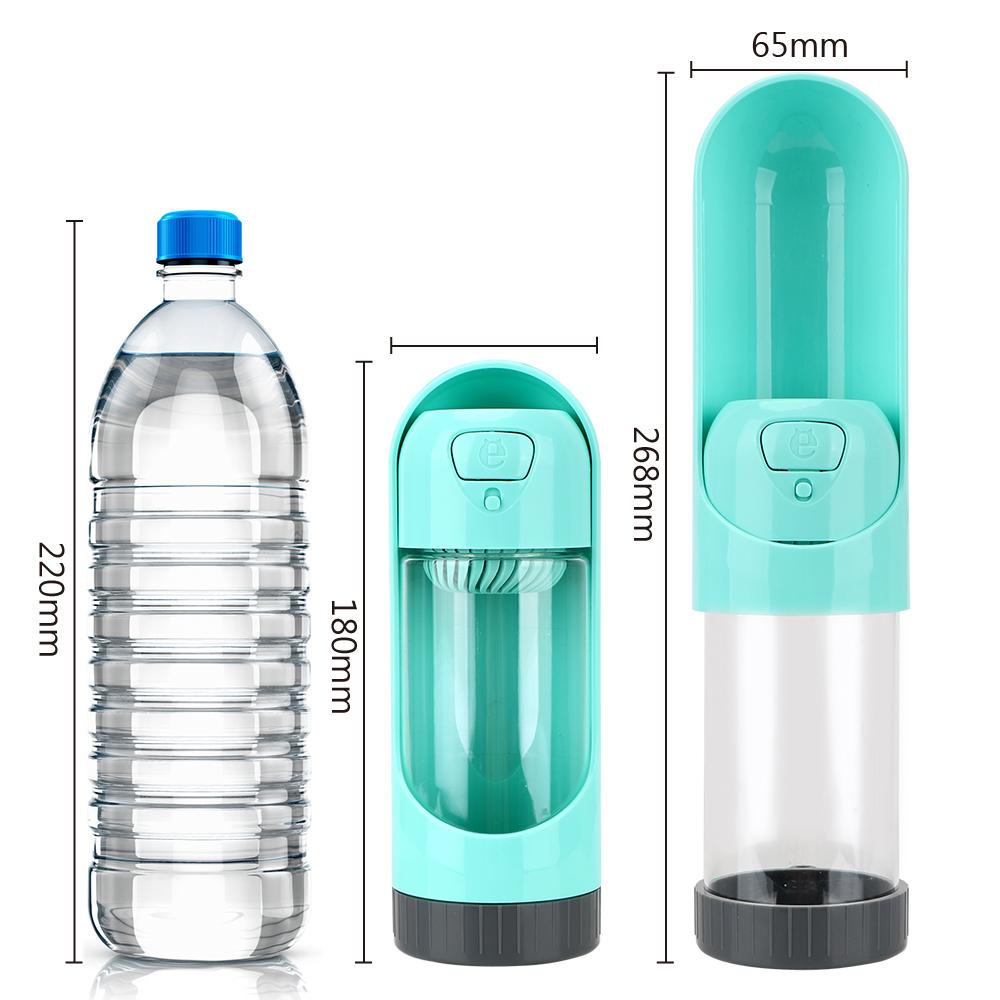 Feeding Pet Dog Water Bottle Portable For Small Large Dogs Travel Puppy Cat Outdoor Pet Water Dispenser Feeder 300ML Drinking Bowls