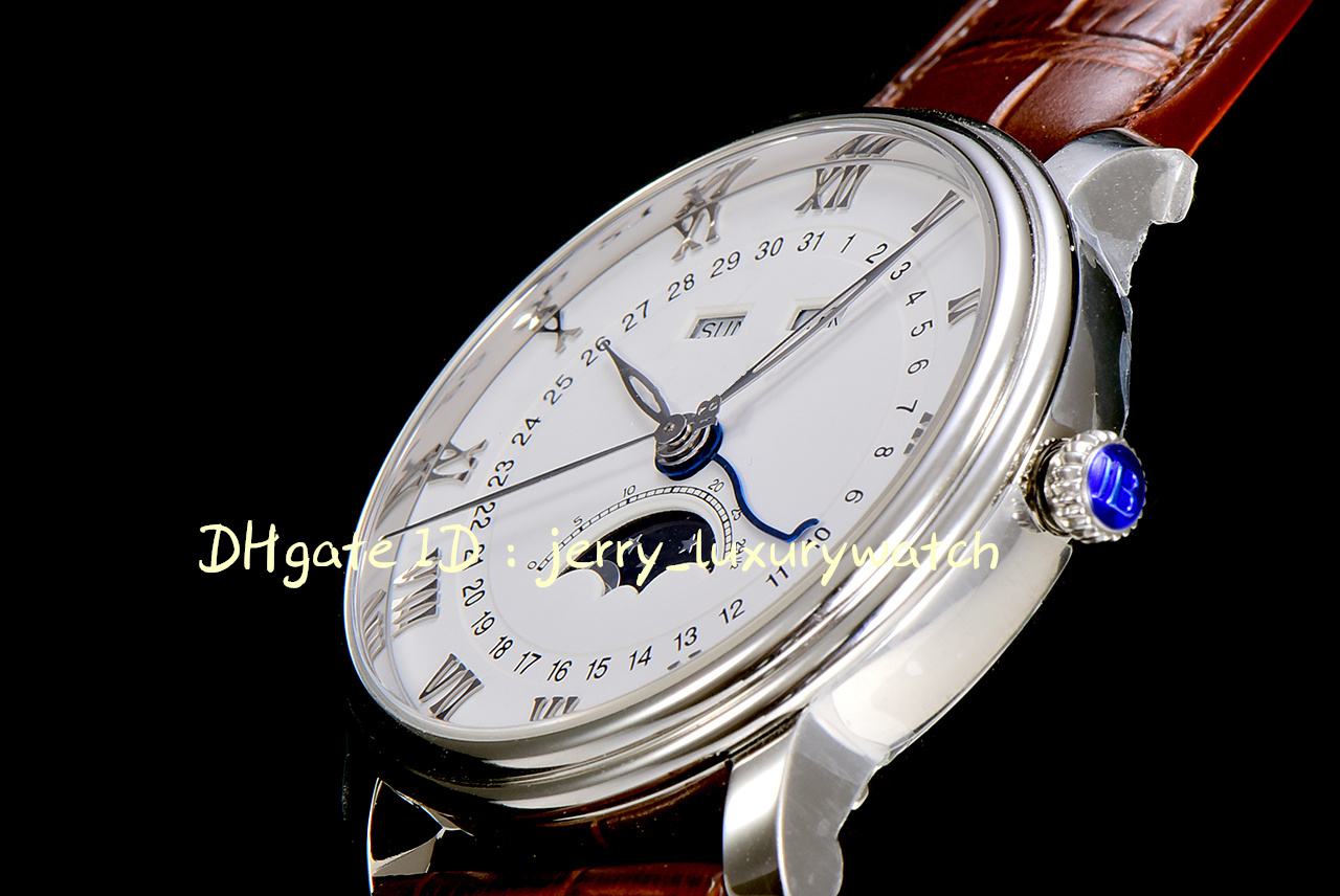 OM 6654 Villeret Perpetual Calendar Luxury Men 's Watch Cal.6654 316L Fine Steel Case 40mm.silver White One의 자동 기계적 움직임