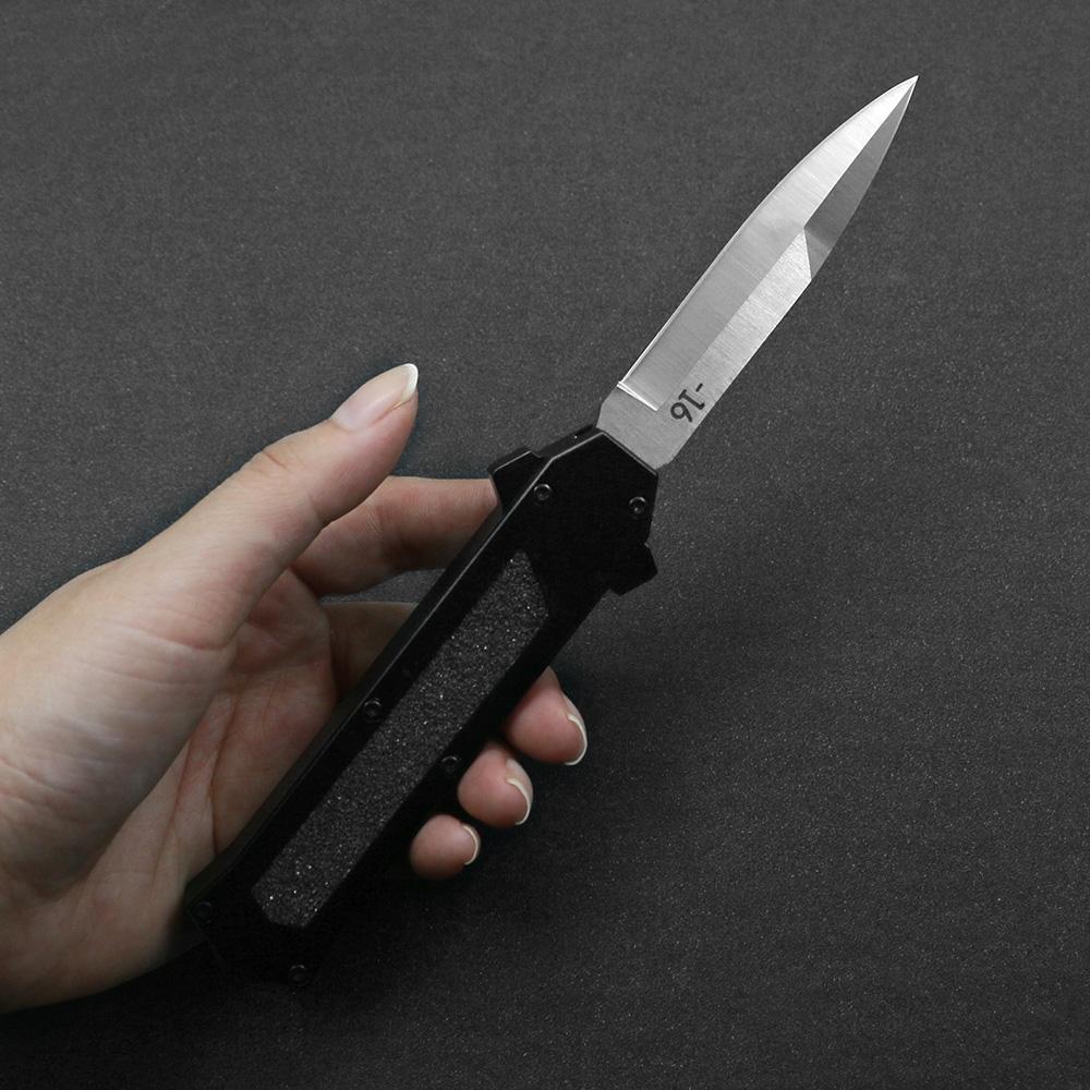 Messen SF F16 Outdoor OTF Dual Action Tactical Pocket Knife D2 Blade 6061T6 Алюминиевая наждачная бумага + ручка углеродного волокна