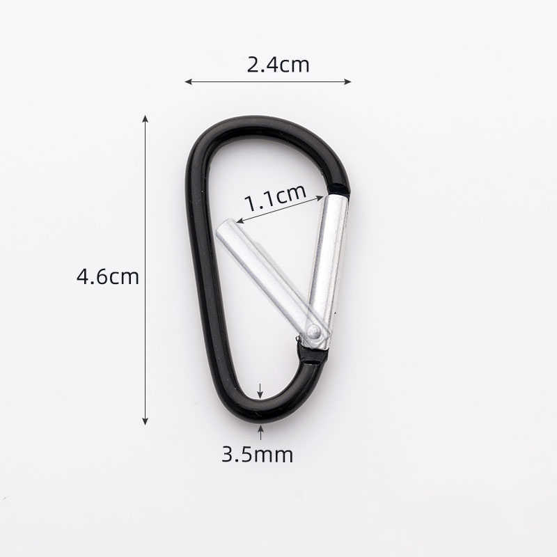 CARABINERS 10st D Shape Color Carabiners Aluminium Alloy Carabiner Spring Hook Outdoor Ryggsäck Camping Hooks Keychain Climbing Tools P230420