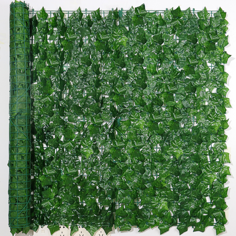 50cmx300cm Artificial Ivy Hedge Fence Panels Green Faux Ivy Leaf Privacy Fence Screen for Outdoor Home Garden Balcony Decoration