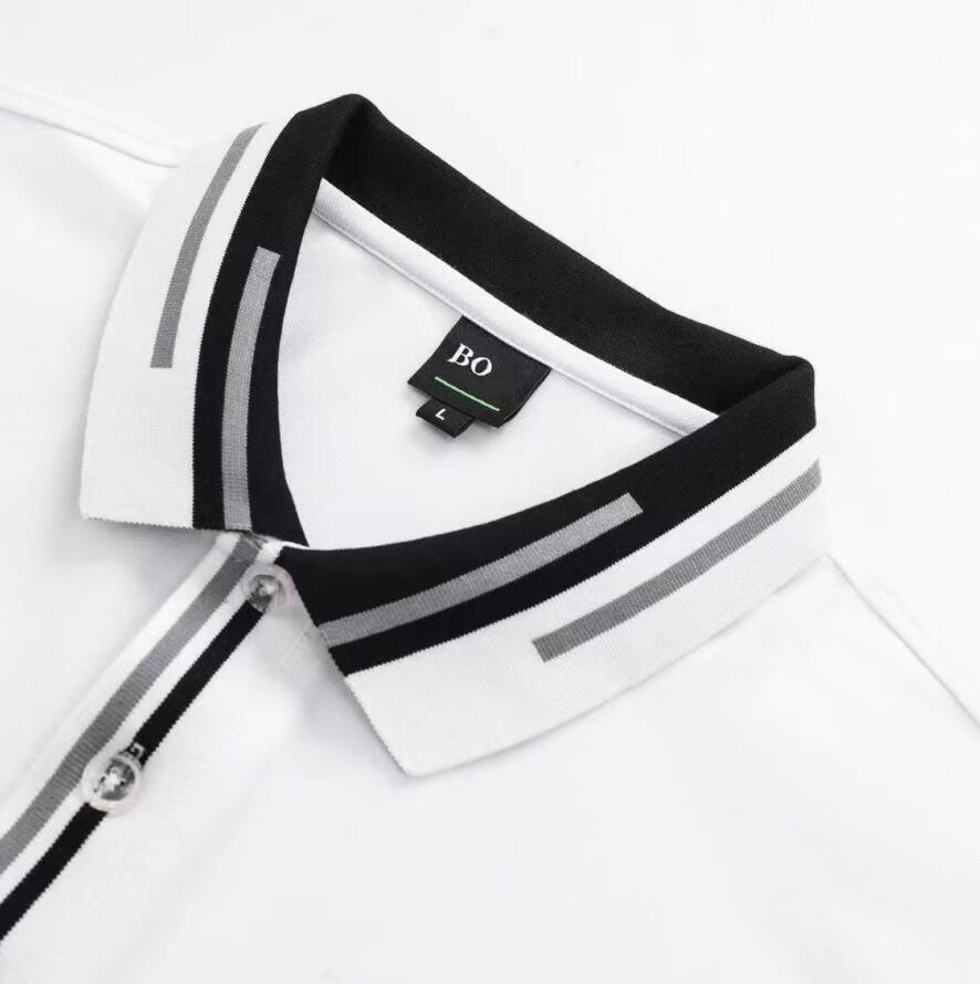 قمصان البولو المصمم للرجال ملابس الرجال الفاخرة قصيرة الأكمام أزياء الرجال الصيفية غير رسمية تي شيرت الألوان السوداء متوفرة الحجم M-3XL