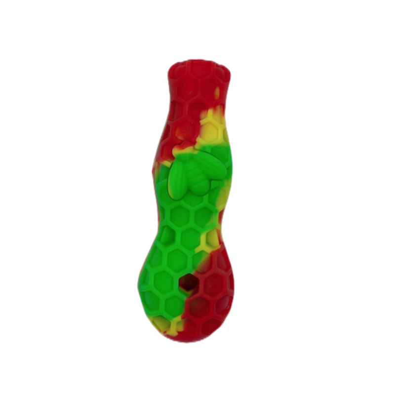 Último colorido tubo de fumante de silicone mannual handpipe portátil erva -tobacco plataformas de petróleo de petróleo ginita bong bong pipinha de água cachimbo de cachimbo de cachimbo de cachimbo de cachimbo de cachimpada