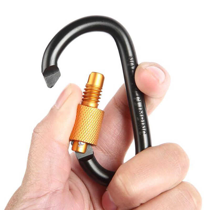 CARABINERS 새로운 뜨거운 실용적 10 색 D 모양의 알루미늄 합금 카라비네 고리 키 체인 등반 장비 Karabiner Mosqueton P230420