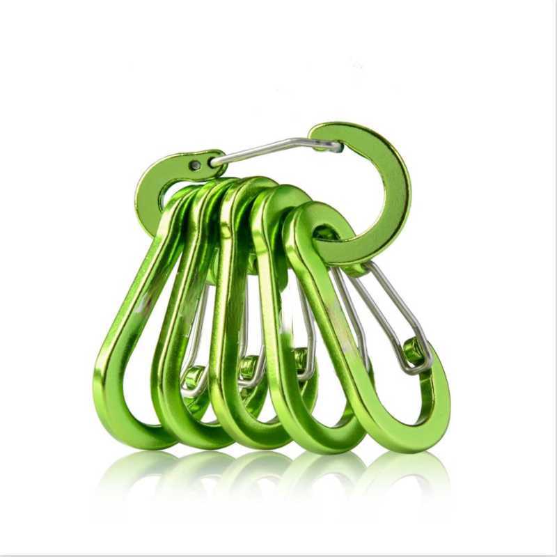 carabiners ألومنيوم سبيكة القرع على شكل كرابر قضبان الصيد معلقة مشبك التخييم في الهواء الطلق أداة متعددة الوظائف p230420nice