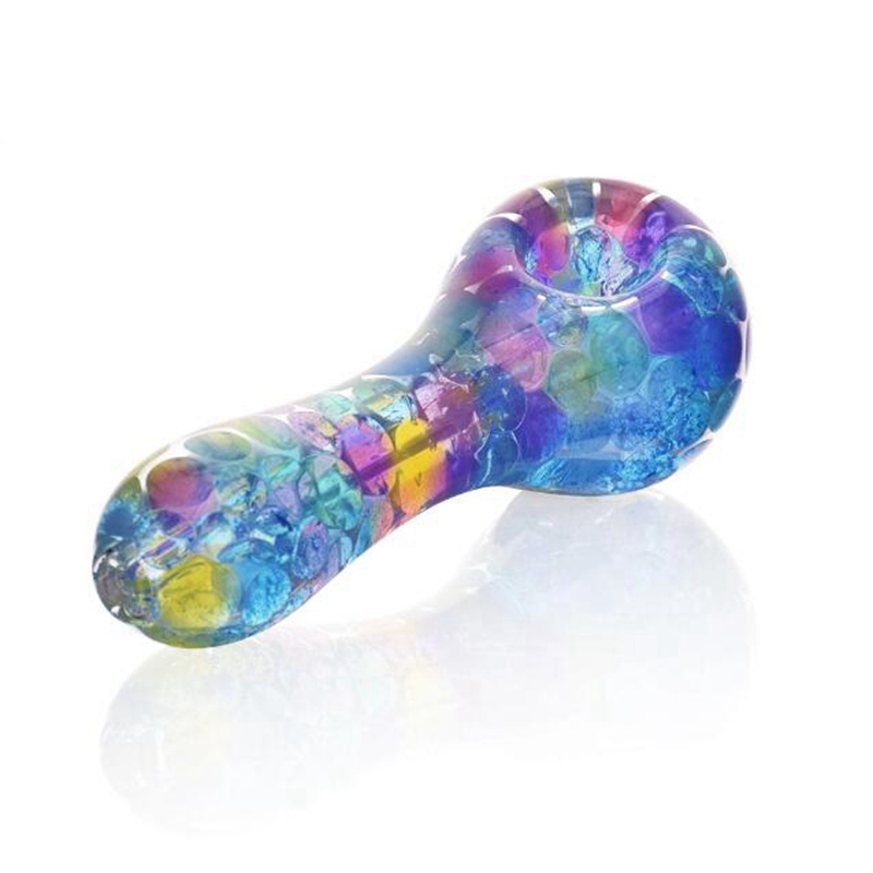 Latest Colorful Freezable Pipes Pyrex Thick Glass Smoking Tube Handpipe Portable Handmade Dry Herb Tobacco Oil Rigs Filter Bong Hand Cigarette Holder DHL