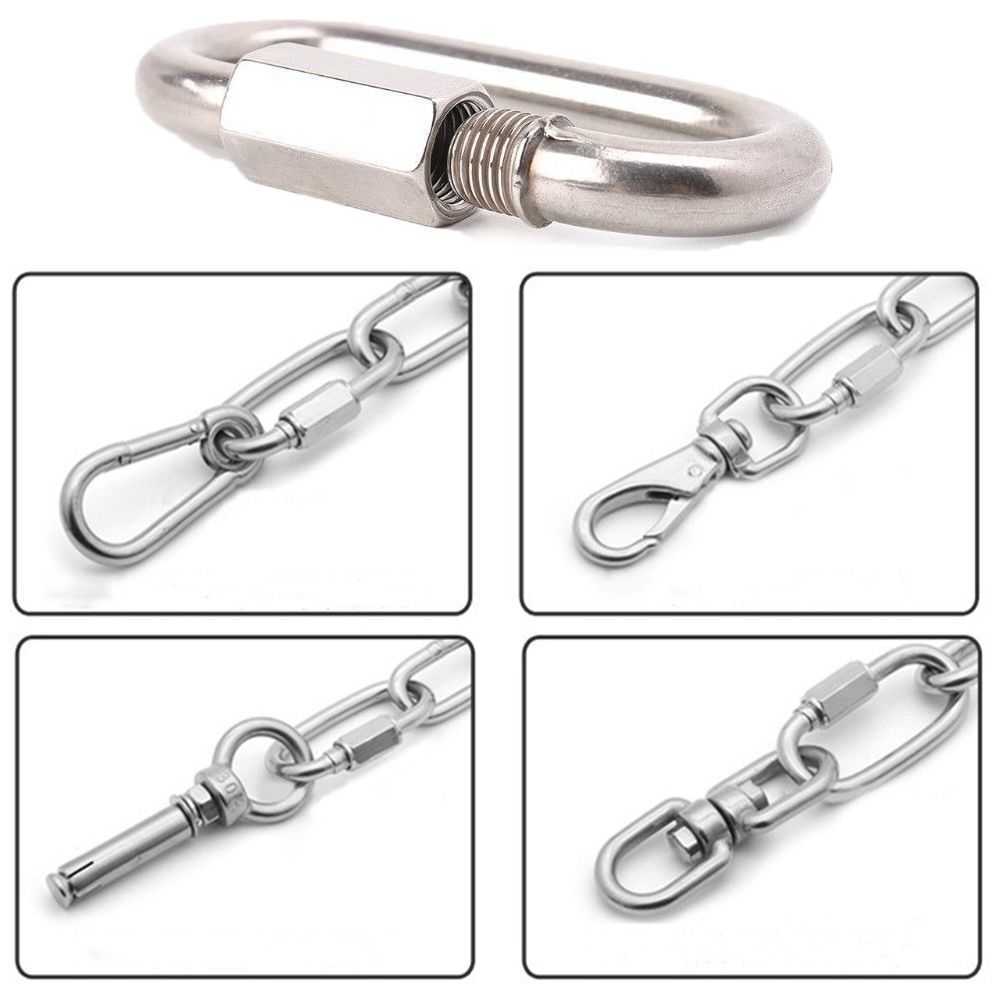 CARABINERS SZYBKIE LINKI BEZPIECZEŃSTWO Snap Block Lock Carabiner ze stali nierdzewnej na zewnątrz kemping pieszy