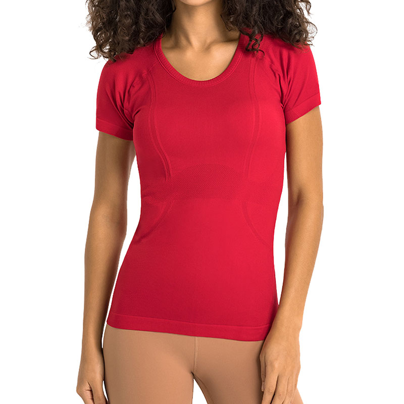 Women's Sports Short Sleeved Seamless Yoga Top T-shirt Slim Fit Light Fast Dry Fitness Shirt Elastic Gym Slim Sweatshirts Tops perspiration breathable VELAFEEL