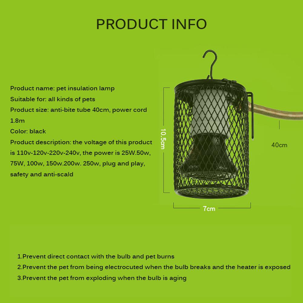 Lighting Pet Heating Light Mini Infrared Ceramic Bulb Black Safe Cage For Reptile Pet Brooder For Lizard Turtle Amphibian Pets Supplies