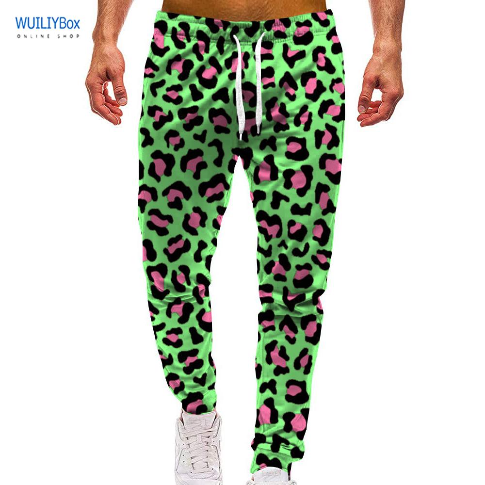 Broek 3D-patroon Sport Roze Luipaardprint Broek Casual Patroon Grafische Broek Heren/Dames Aderen Joggingbroek met trekkoord