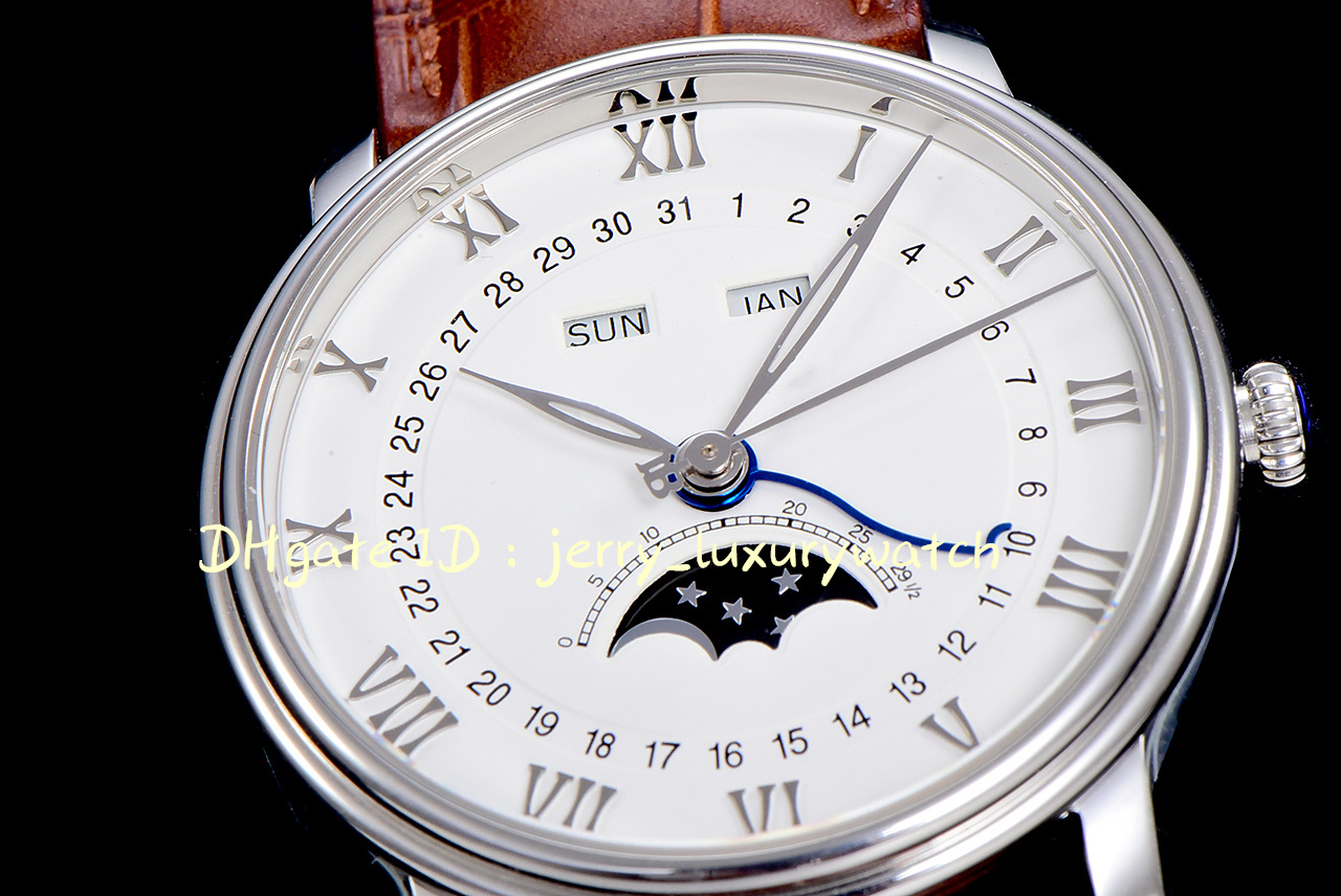 OM 6654 Villeret Perpetual Calendar Luxury Men 's Watch Cal.6654 316L Fine Steel Case 40mm.silver White One의 자동 기계적 움직임