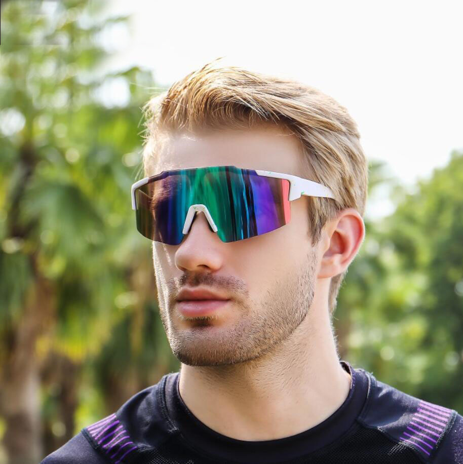 Lunettes de soleil d'équitation, résistantes au vent, pour moto, sport de plein air, polarisées UV, à la mode, cyclisme