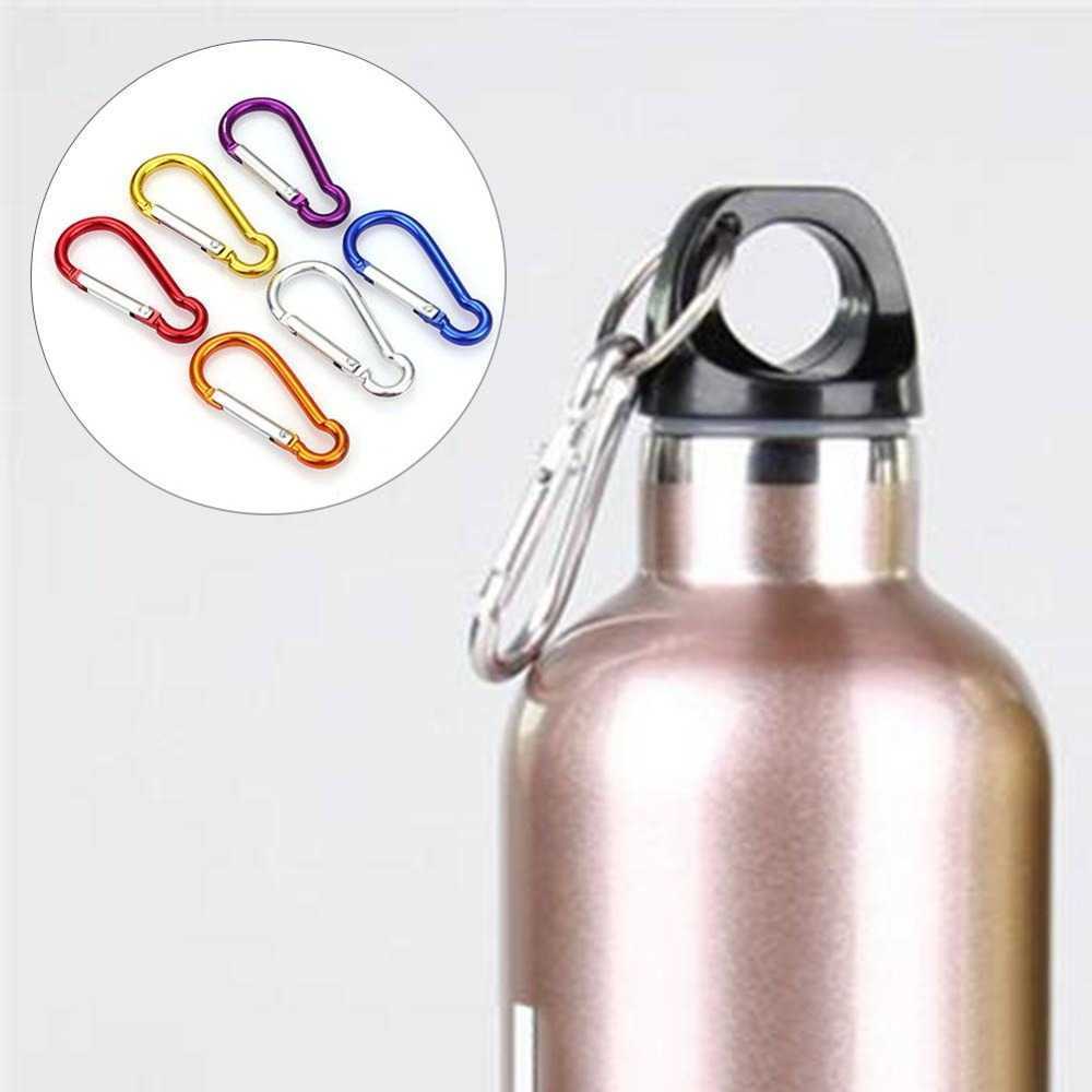 CARABINERS 2 st aluminium Carabiner D-Ring Key Chain Clip Locking Type D Quick Draw Carabiner Bottle Buckle Travel Kit Camping Equipment P230420