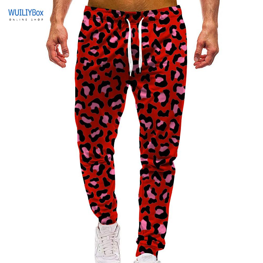 Broek 3D-patroon Sport Roze Luipaardprint Broek Casual Patroon Grafische Broek Heren/Dames Aderen Joggingbroek met trekkoord