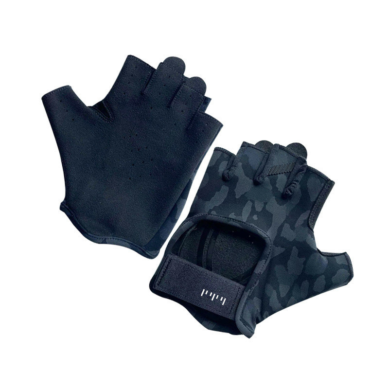 Ll kvinnors fitnesshandskar Yoga Training Riding Pull-Up Anti-Cocoon Sports Healthy Half Finger Gloves