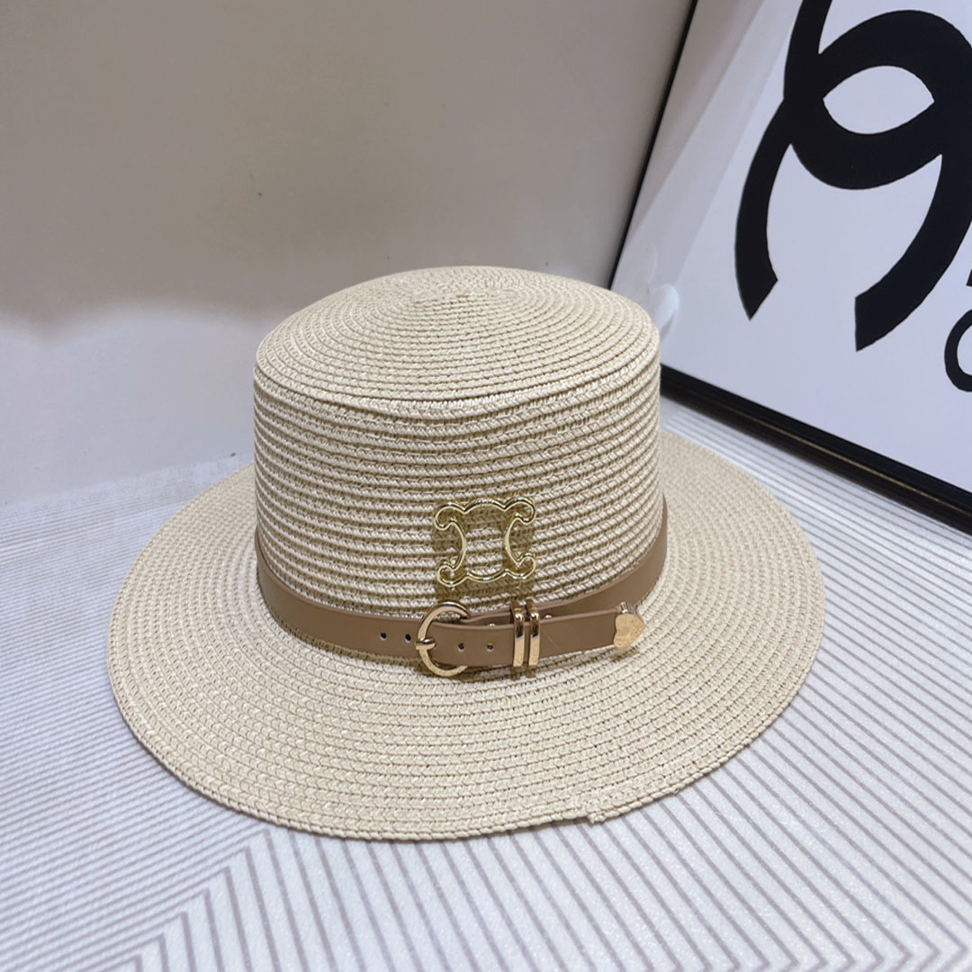 Chapeau seau de styliste couleur bonbon pour femmes, vacances, voyage, tissage de paille, Protection solaire et respirabilité, chapeaux à large bord