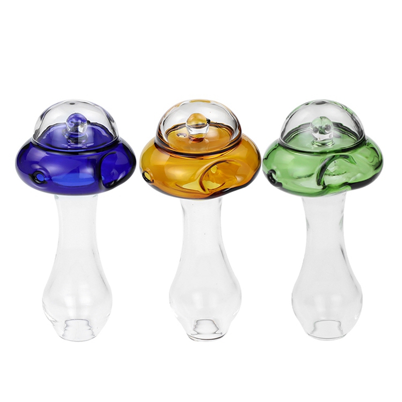 Cool colorido pyrex grossa tubos de vidro alienígena filtro de estilo de espaçonave portátil portátil erva seca tabaco fumando bong helder inovador tubo de água dhl