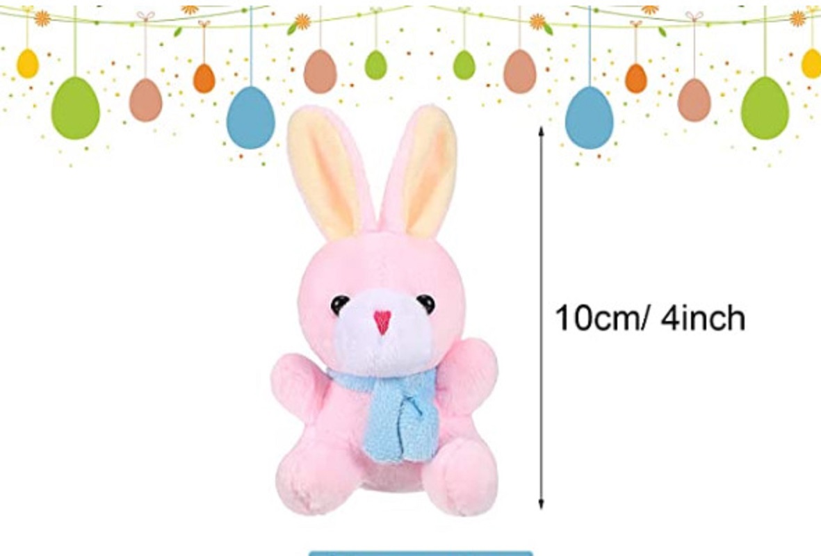 Super fofo novo coelho de páscoa brinquedo animal brinquedo de 4 polegadas de 4 polegadas brinquedo de coelho boneca de coelho