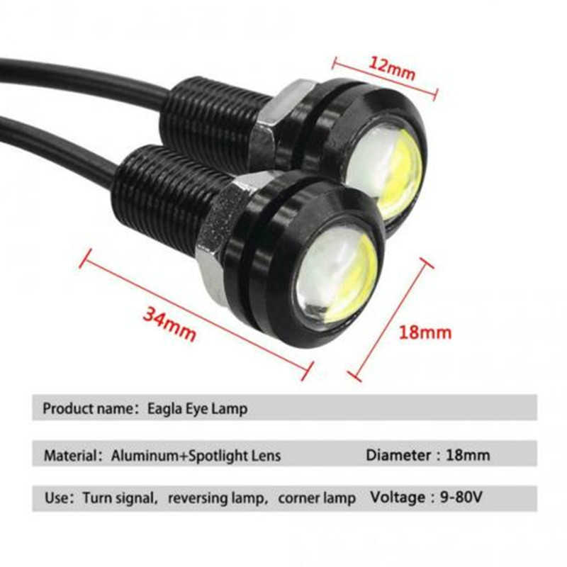 New 10 12 Volt Ampere Led Eagle Drl 18mm High-power Ground Electronic Component Can Play Light
