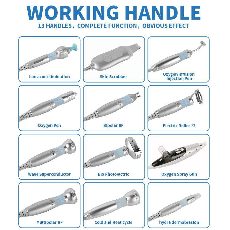 15 في 1 الوجه microdermabrasion machine الماس هيدرا تنظيف الأكسجين النفاثة الرافعة RF PDT LED LED الفوتون العلاج