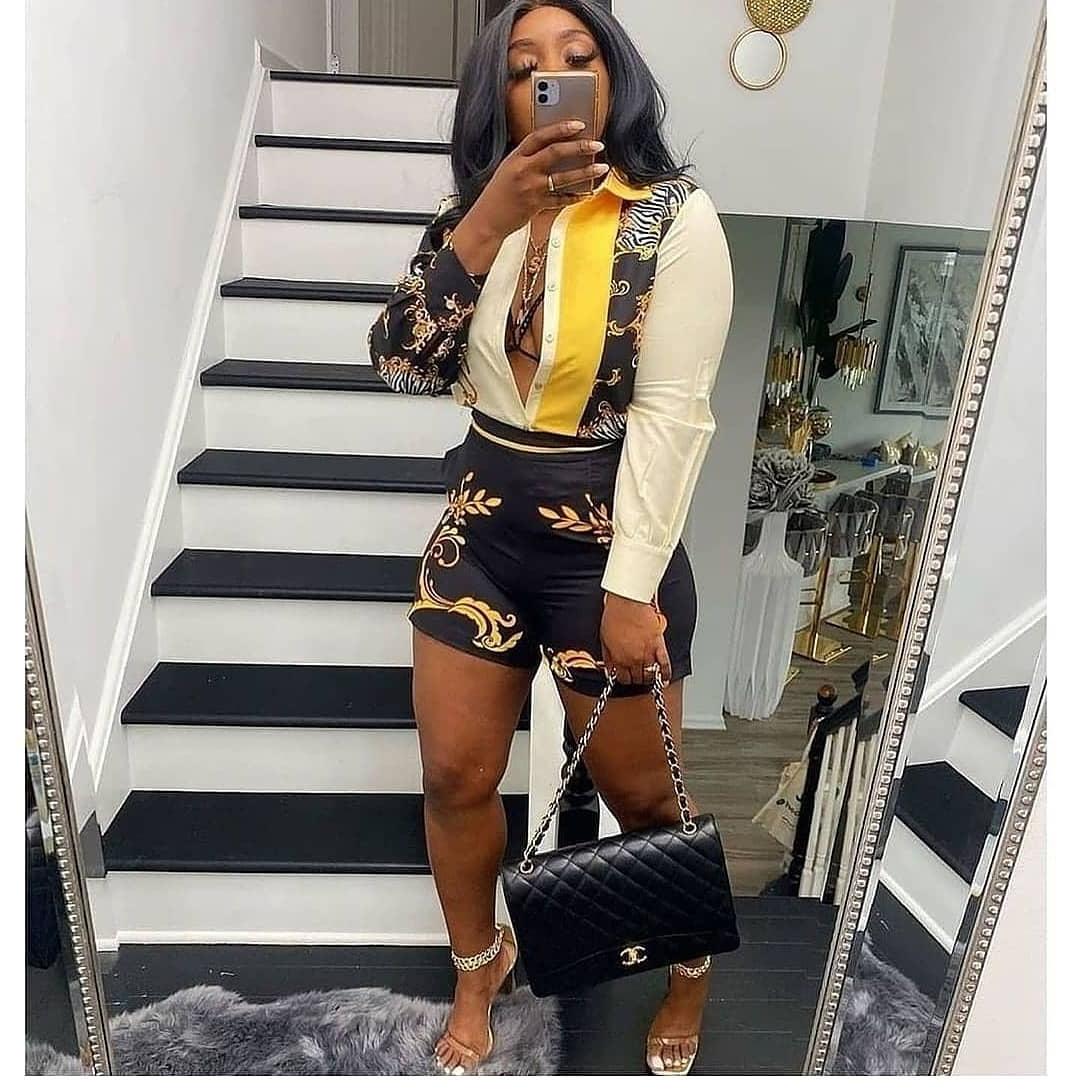 2023 Casual Two Piece Sets Pants Women Designer Print Shirt and Shorts Set Outfits Free Ship