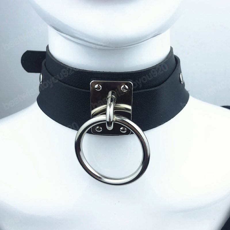 Oversized Choker Necklace Sexy PU Leather Women Collar Belt Choker Gothic Necklace Jewelry Club Party Gift