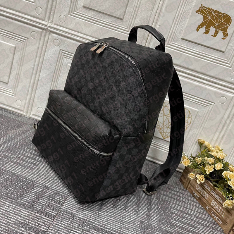 Checkered Travel Bag High Quality Backpack Pu Leather Printed Travel Bag Business Large Capacity Leisure Laptop School Bag Fashion Shoulder Bags Men Crossbody Bags