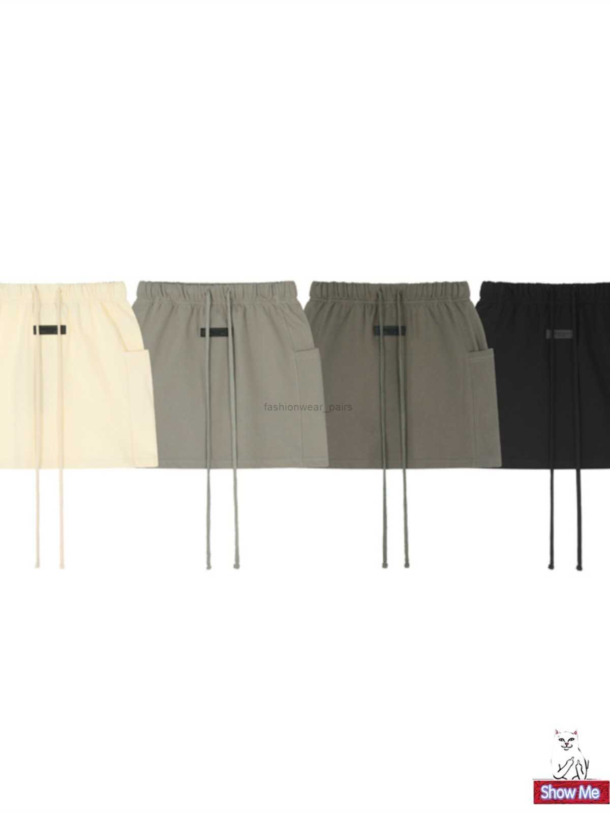 Ropa de diseño faldas para mujer miedos de dios niebla doble esensen medio falda de bolsillo lateral de mujeres