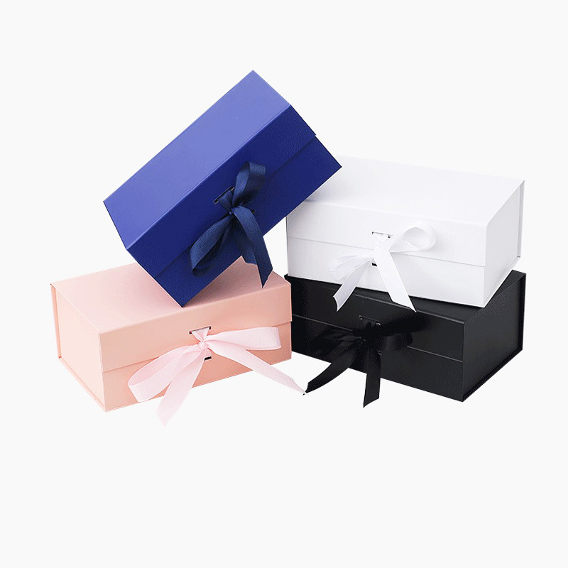 Folding Flip Ribbon Clothing Empty Box Wedding Party Magnetic Gift Box with Lids for Presents Birthday Valentines Christmas LX5579