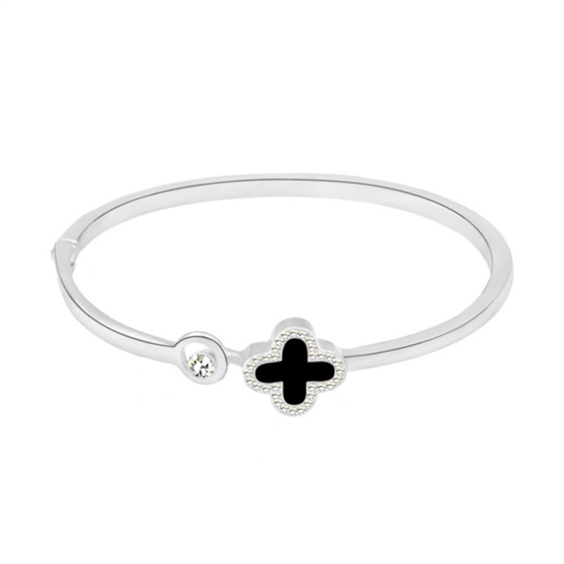 Fashion Classic 4/Four Leaf Clover Braccialetti con ciondoli Catena Galvanotecnica Inserto Bracciale con diamanti le donneGioielli la festa della mamma le donne Regali le donne