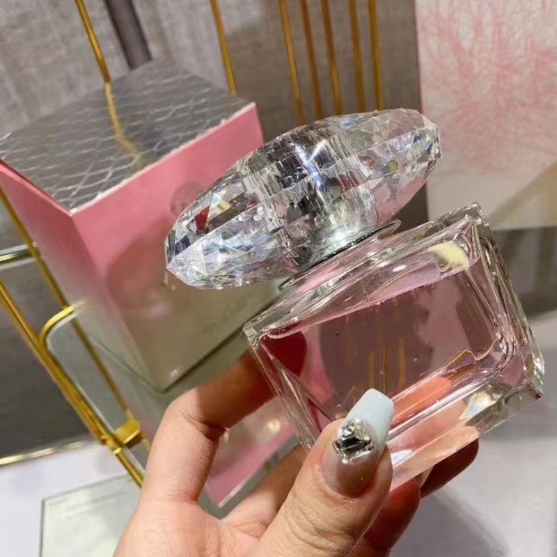 Eleganter Duft 90ML Kristallrosa Diamant schwarzer Diamant Damenparfüm anhaltender Blumen- und Fruchtduft OEM