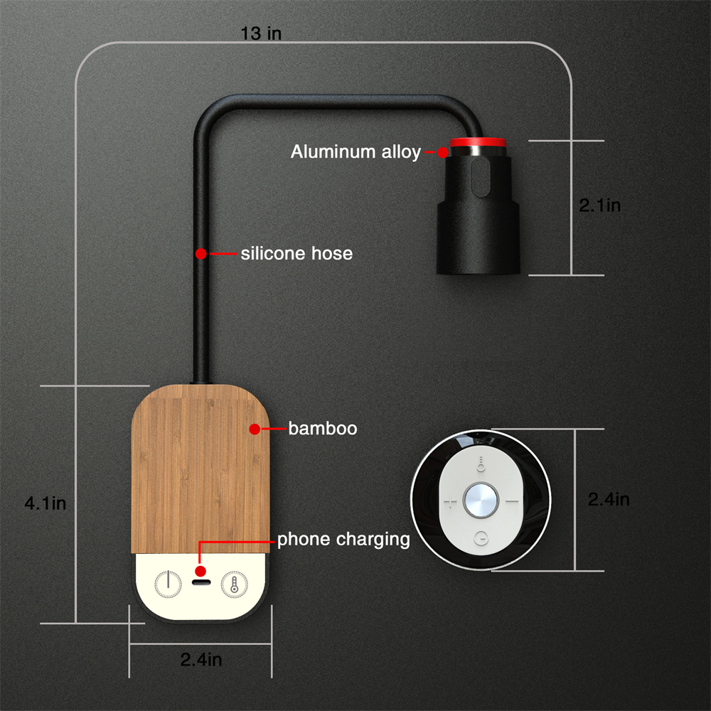 Topoch Portable LED Reading Lamp &Brightness Levels Hung Light USB Chargeable Magnetic Remote/Touch Control Study Wall Sconce Battery Powered Night Lights