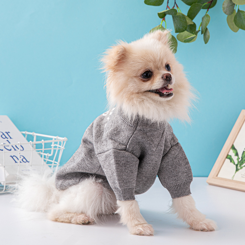 Merken Hondenkleding Ontwerper Hondenkleding Winter Warm Huisdier Trui Puppy Kat Sweatshirt Trui Kleding voor Kleine Honden Gebreide Coltrui Koud Weer Huisdieren Jassen