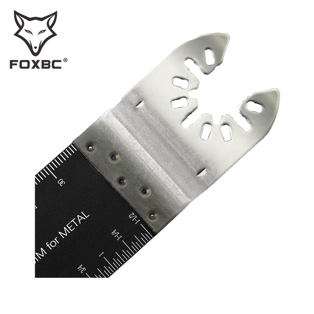 Zaagbladen FoxBC 23st Oscillating Multi Tool Saw Blades Quick Release Tool Kit för trämlast Mjuk metallskärning